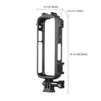 For Insta360 X4 Cold Shoe PC Plastic Protective Frame with Adapter Mount & Screw, Cold Shoe PC Frame – Wear-resistant