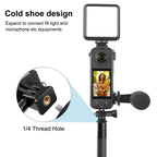 For Insta360 X4 Cold Shoe PC Plastic Protective Frame with Adapter Mount & Screw, Cold Shoe PC Frame – Wear-resistant