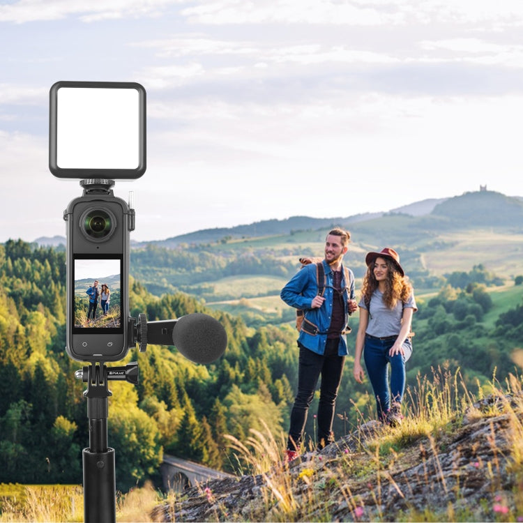 For Insta360 X4 Cold Shoe PC Plastic Protective Frame with Adapter Mount & Screw, Cold Shoe PC Frame – Wear-resistant