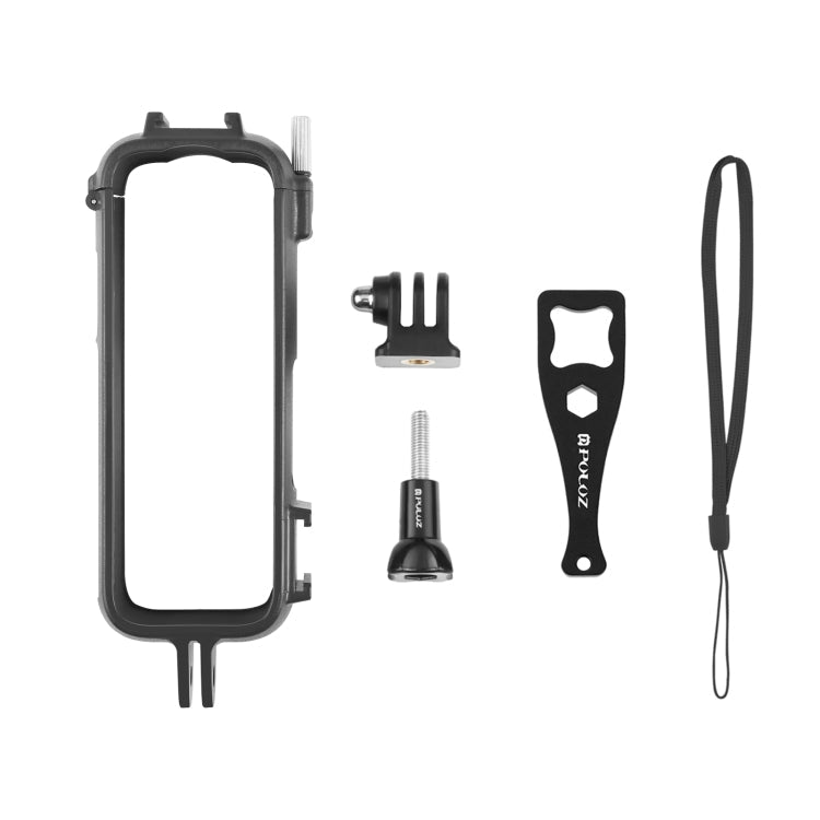 For Insta360 X4 Cold Shoe PC Plastic Protective Frame with Adapter Mount & Screw, Cold Shoe PC Frame – Wear-resistant