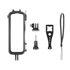 For Insta360 X4 Cold Shoe PC Plastic Protective Frame with Adapter Mount & Screw, Cold Shoe PC Frame – Wear-resistant