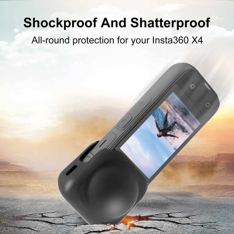 For Insta360 X4 PULUZ Silicone Protective Lens Cover, Lens Cover
