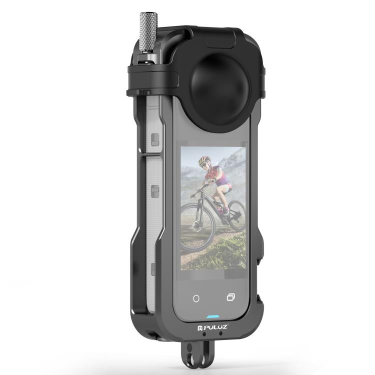 For Insta360 X4 PULUZ Metal Protective Cage Rig Housing Frame with Lens Cover, For Insta360 X4 For Insta360 X4