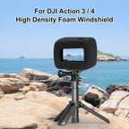 For DJI Osmo Action 4 / 3 PULUZ High Density Foam Windshield, For DJI Osmo Action 5 Pro / 4 / 3