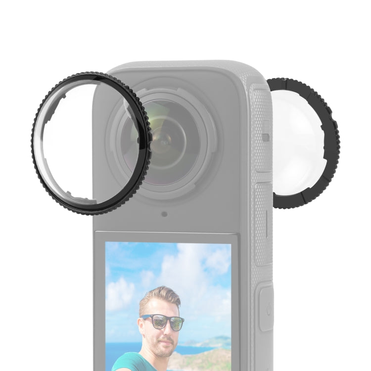 For Insta360 X4 PULUZ Rotation Optical Glass Lens Guard Protective Cover, For Insta360 X4 Glass Lens Guard For Insta360 X4 Glass Lens Guard