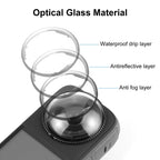 For Insta360 X4 PULUZ Rotation Optical Glass Lens Guard Protective Cover, For Insta360 X4 Glass Lens Guard