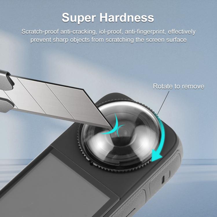 For Insta360 X4 PULUZ Rotation PC Lens Guard Protective Cover, For Insta360 X4 PC Lens Guard