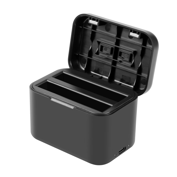 For Insta360 X4 PULUZ Battery Charging Box Battery & Memory Card Storage Case, Battery Charging Box Battery Charging Box