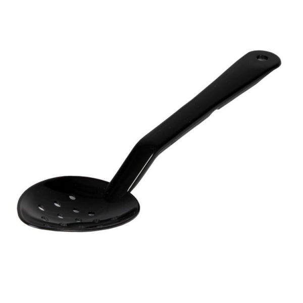 Polycarbonate Perforated Black Serving Spoon 330mm - Pack of 12 Default Title