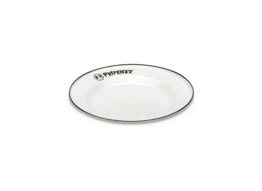 Petromax Set of 2 Enamel Plates - White (Various Sizes)