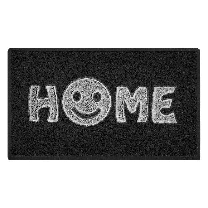 Home Smile Inlay Embossed Spaghetti Doormat 75x44cm Black