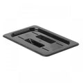GN 1/4 Polycarbonate Gastronorm Lid Black Default Title