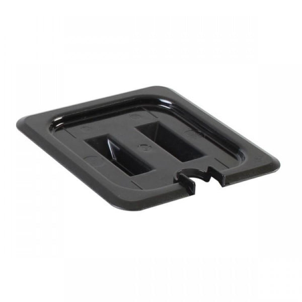 GN 1/6 Polycarbonate Gastronorm Notched Lid Black Default Title