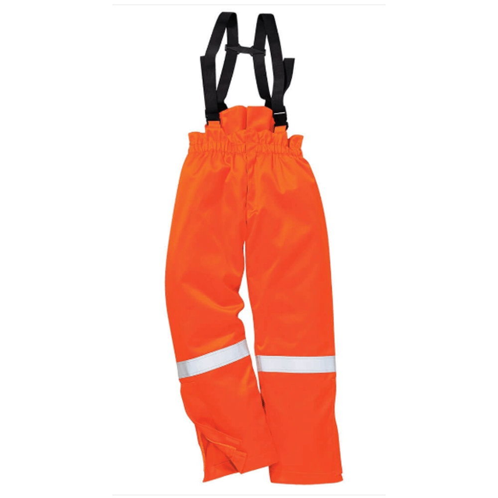 Portwest AF83 Araflame Hi-Vis Flame Retardant Bib & Brace Various Colours Orange