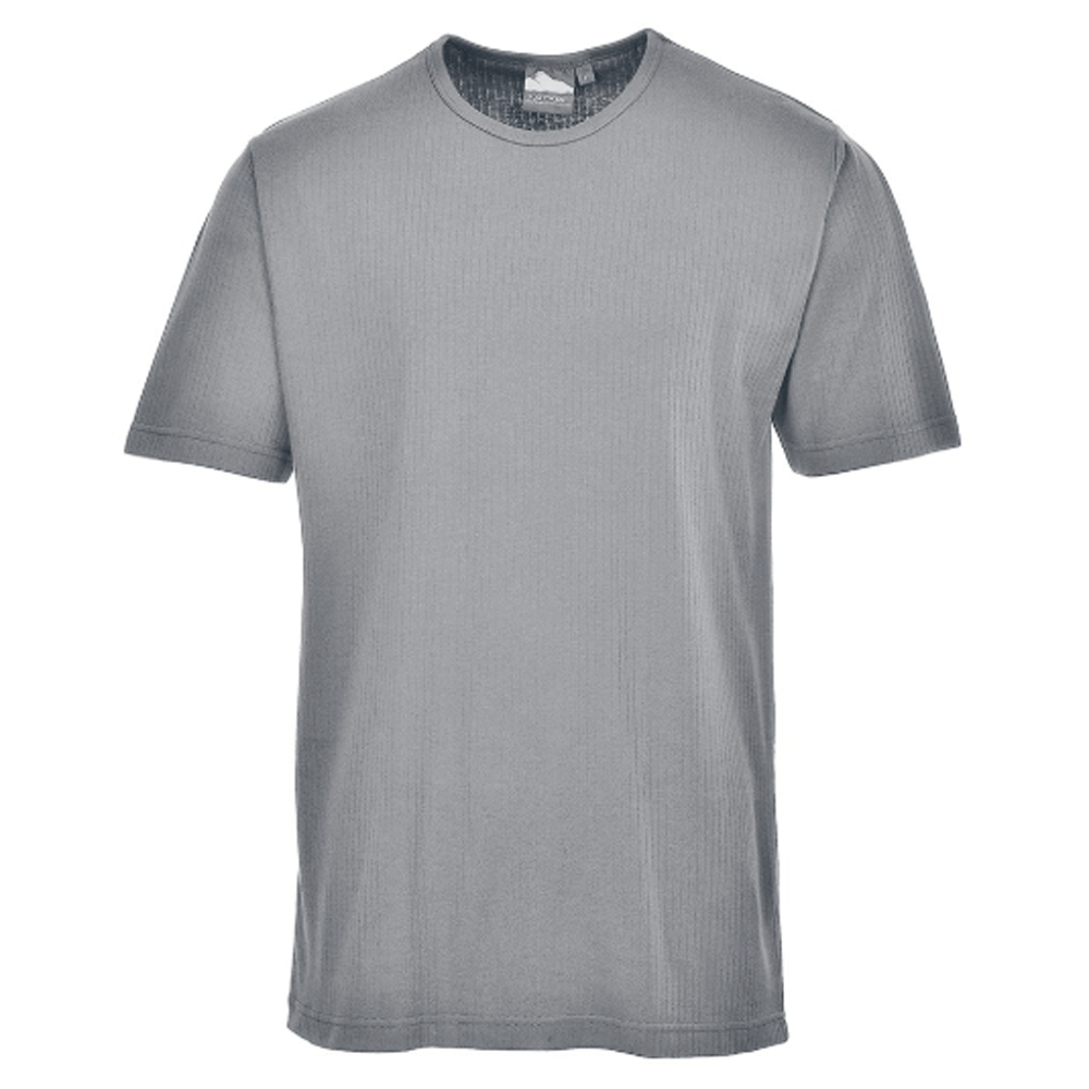 Portwest B120 Thermal Short Sleeve T-Shirt Various Colours Grey