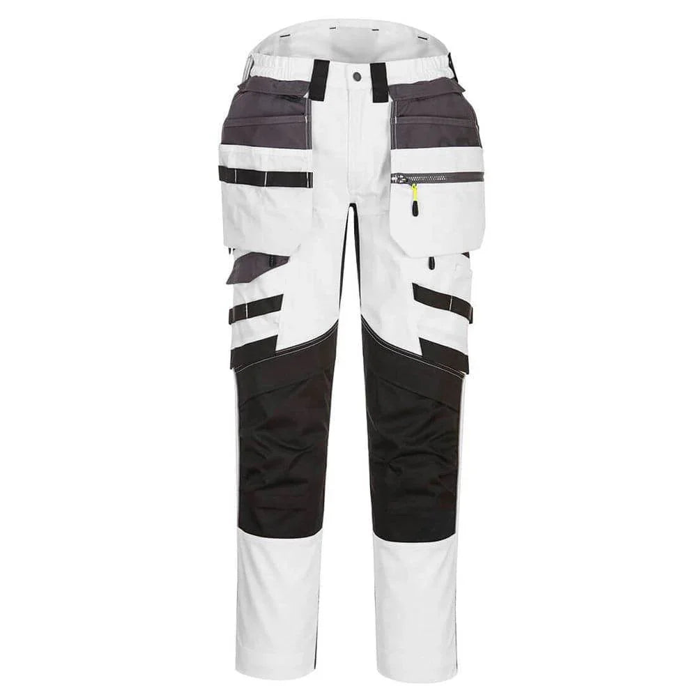 Portwest DX440 DX4 Detachable Holster Stretch Kneepad Work Trouser Various Colours White Grey Regular 31"