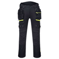 Portwest DX440 DX4 Detachable Holster Stretch Kneepad Work Trouser Various Colours Black Regular 31"