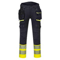 Portwest DX445 4-Way Stretch Hi-Vis Class 1 Holster Pocket Trouser Yellow/Black Yellow Black