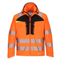 Portwest DX475 Waterproof Breathable Softshell Ripstop Jacket Coat Orange Black