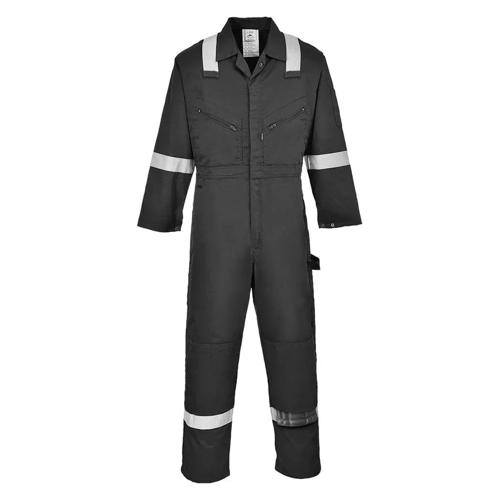 Portwest F813 Cotton Hi-Vis Coverall Overall Black