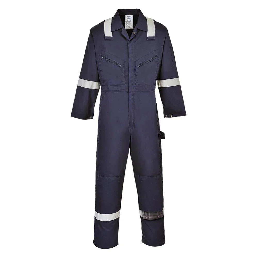 Portwest F813 Cotton Hi-Vis Coverall Overall Navy