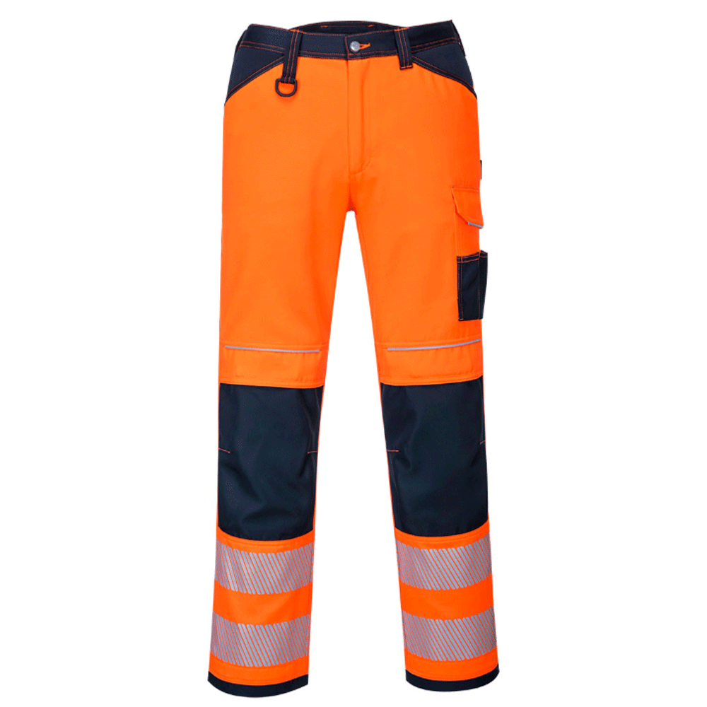 Portwest PW340 PW3 Hi-Vis Kneepad Work Trousers Various Colours Orange Navy