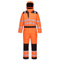Portwest PW352 - PW3 Hi-Vis Winter Waterproof Coverall Orange Black