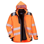 Portwest PW365 - PW3 Hi-Vis 3-in-1 Waterproof Jacket Class 3 Orange Black
