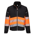 Portwest PW375 - PW3 Hi-Vis Class 1 Water Resistant Softshell Jacket Black Orange