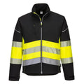 Portwest PW375 - PW3 Hi-Vis Class 1 Water Resistant Softshell Jacket Black/Yellow XL