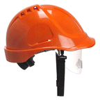Portwest PW55 Endurance Visor Hard Hat Helmet Various Colours Orange