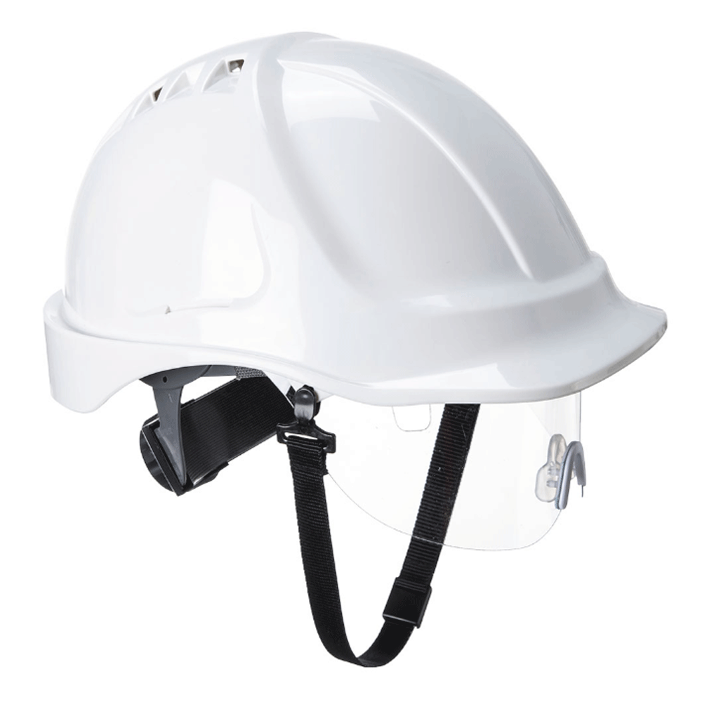 Portwest PW55 Endurance Visor Hard Hat Helmet Various Colours White
