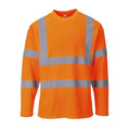 Portwest S278 - Hi-Vis Long Sleeved T-Shirt Orange