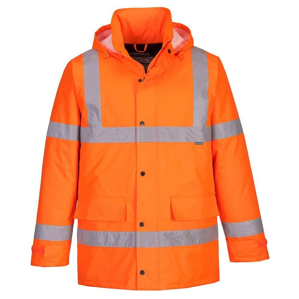 Portwest S460 - Hi-Vis Waterproof Traffic Jacket Orange