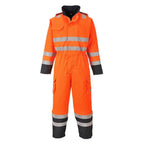 Portwest S775 Bizflame FR Waterproof Hi-Vis Breathable Coverall Orange Navy