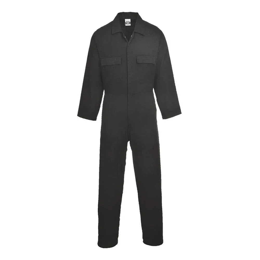 Portwest S998 Cotton Coverall Overall Boilersuit Black