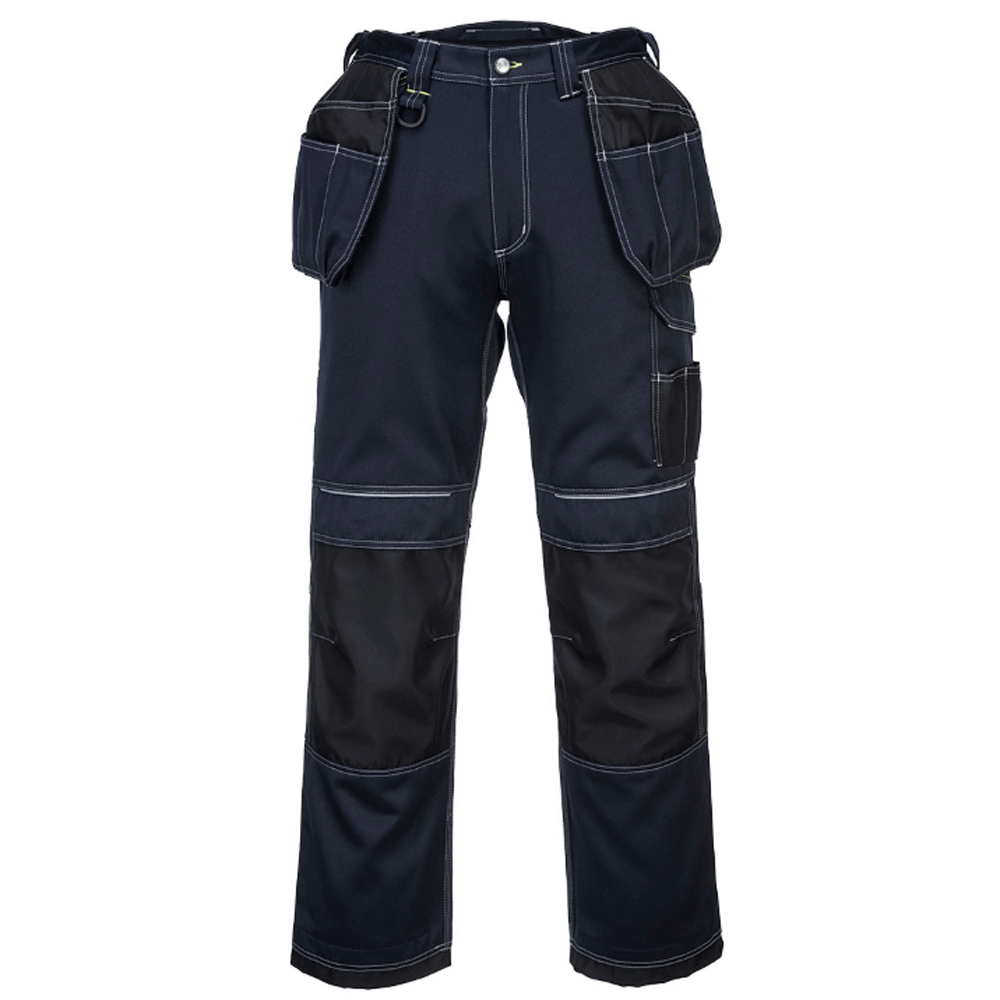Portwest T602 PW3 Holster Pocket Kneepad Work Trousers Various Colours Navy Black