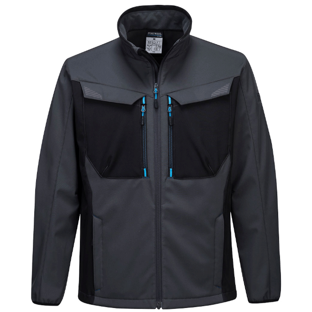 Portwest T750 WX3 Water-Resistant Softshell Jacket Various Colours Metal Grey