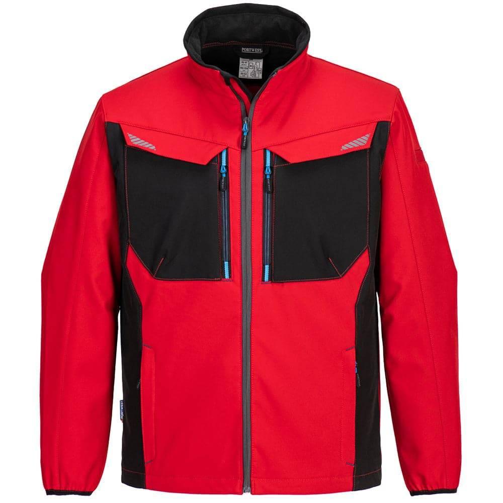 Portwest T750 WX3 Water-Resistant Softshell Jacket Various Colours Deep Red