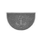 Anchor Embossed Halfmoon Spaghetti Indoor/Outdoor Doormat Grey