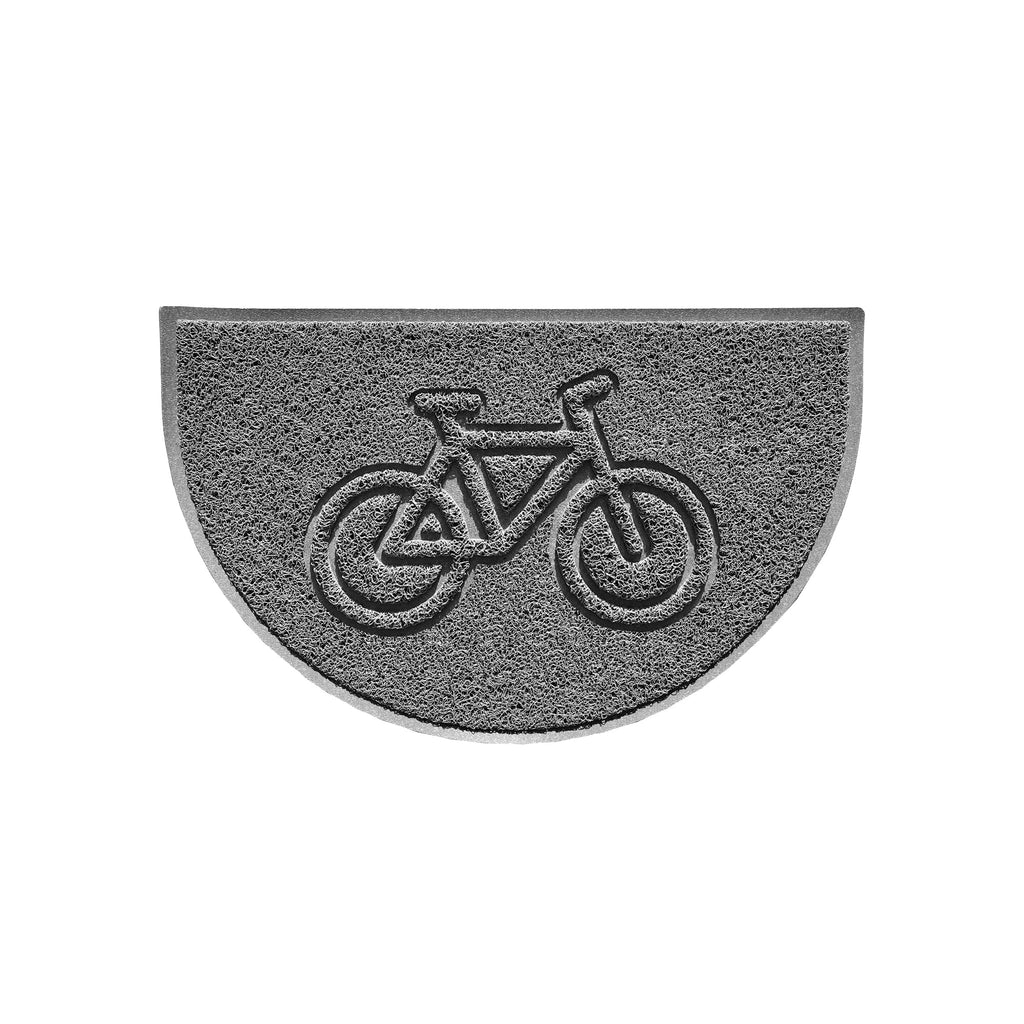 Cycle Embossed Halfmoon Spaghetti Doormat Grey