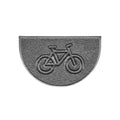 Cycle Embossed Halfmoon Spaghetti Doormat Grey