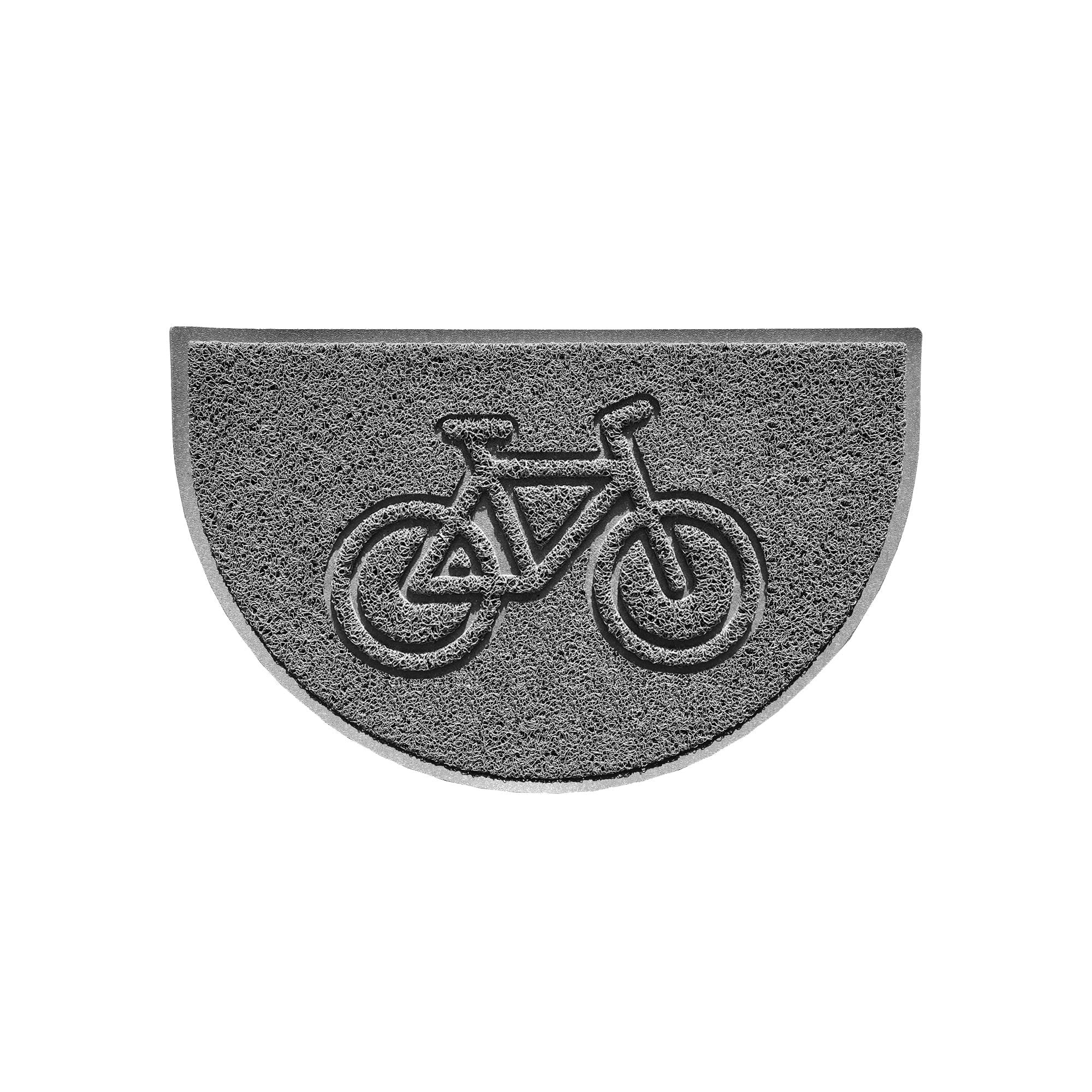 Cycle Embossed Halfmoon Spaghetti Doormat Grey