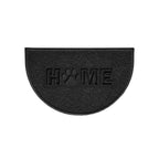 Home Paw Embossed Halfmoon Spaghetti Doormat Black