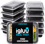 1-Compartment Reusable Plastic Containers - 828ml 30 Pack