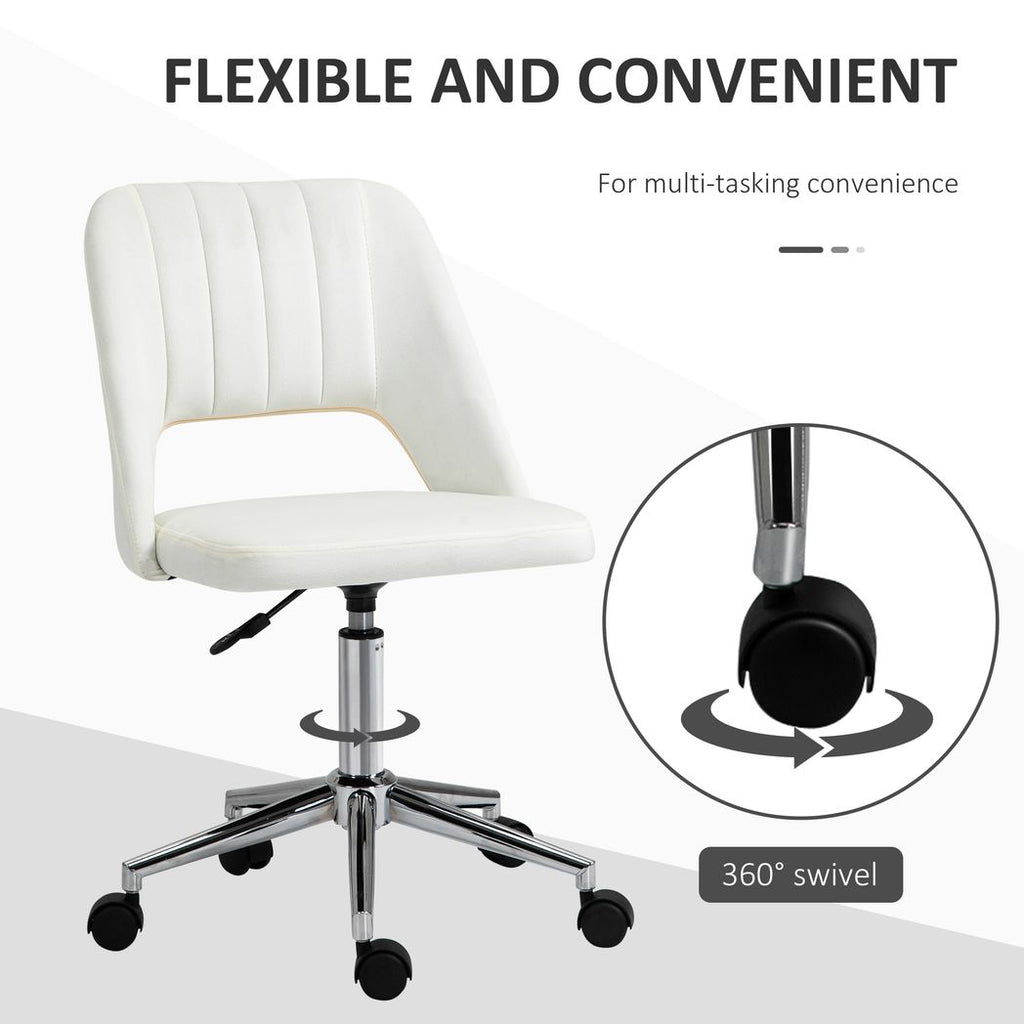 Mid-Back Swivel Home Office Chair Scallop Computer Chair