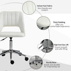 Mid-Back Swivel Home Office Chair Scallop Computer Chair