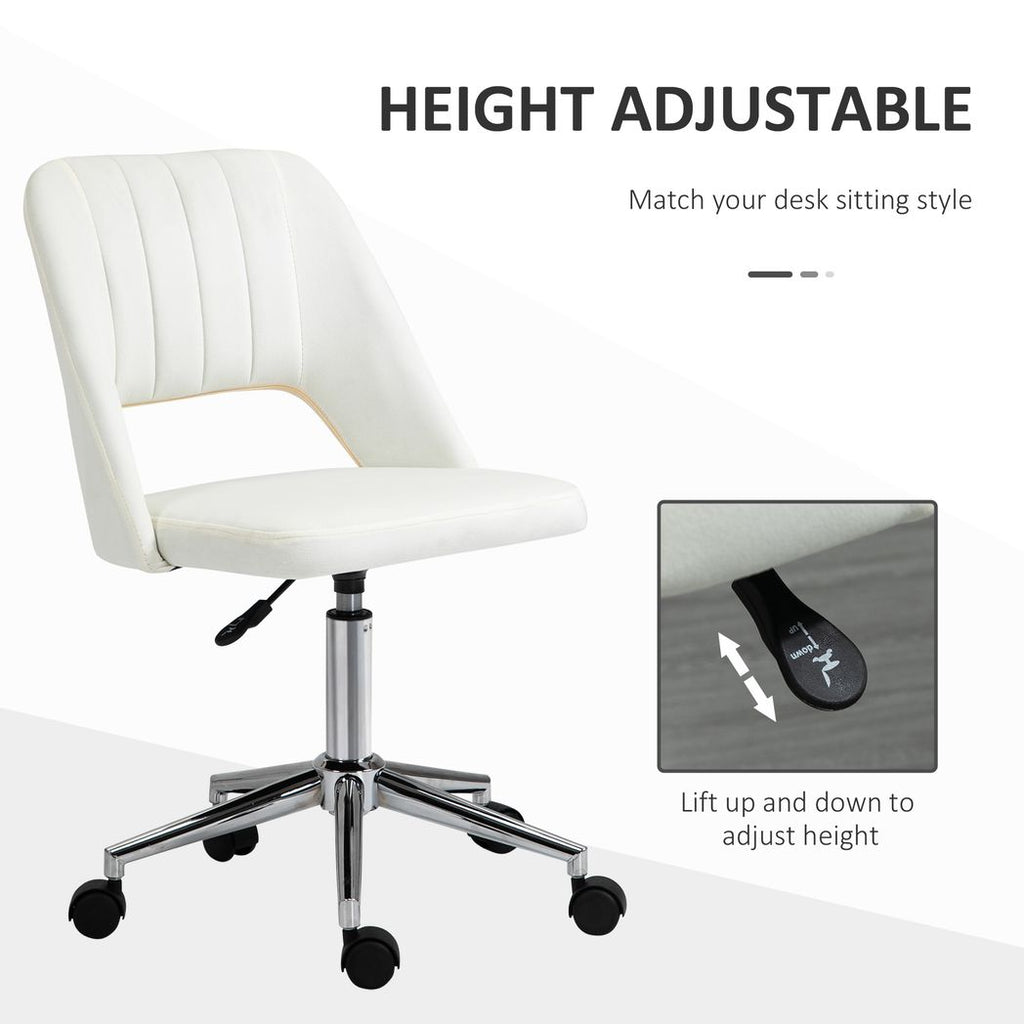 Mid-Back Swivel Home Office Chair Scallop Computer Chair