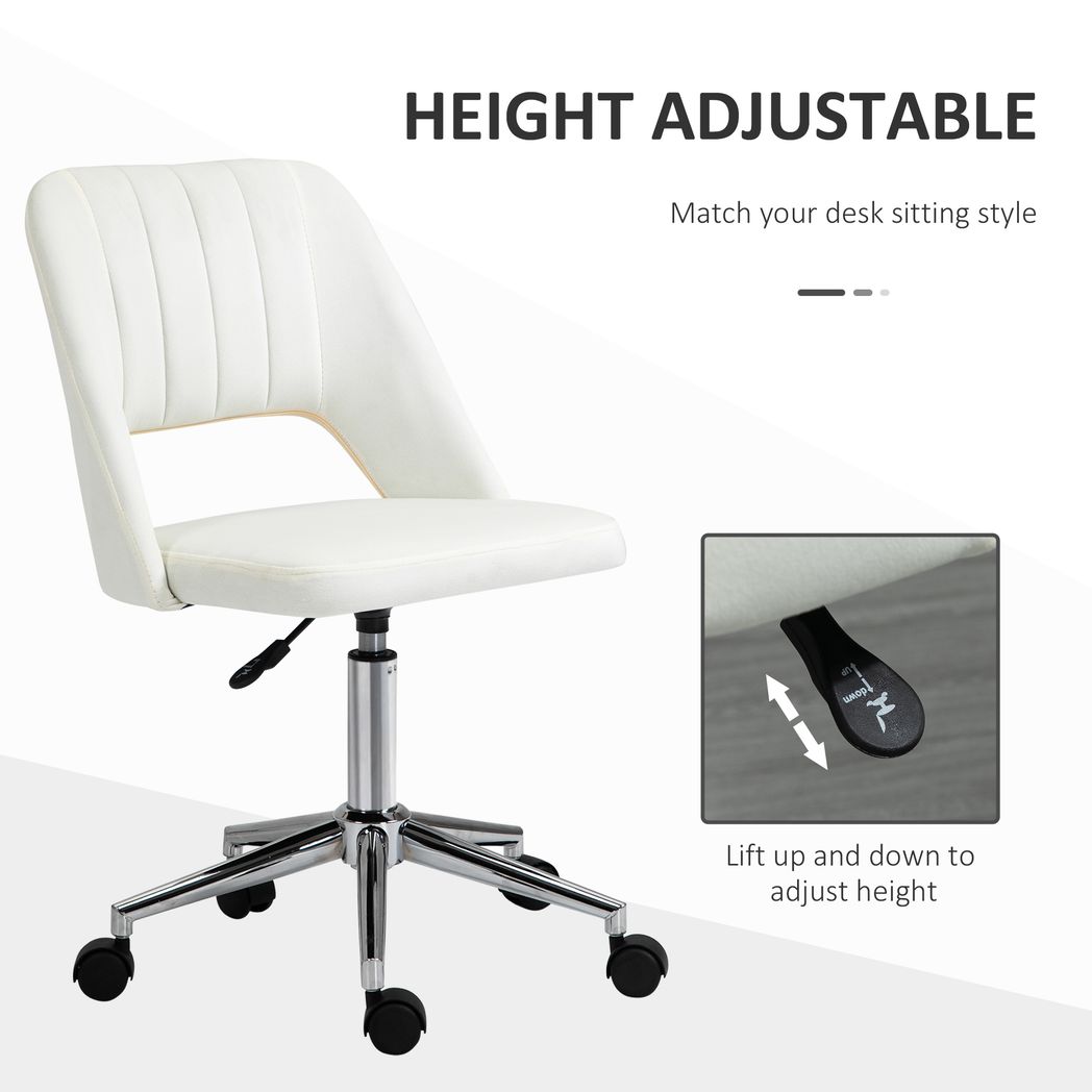 Mid-Back Swivel Home Office Chair Scallop Computer Chair