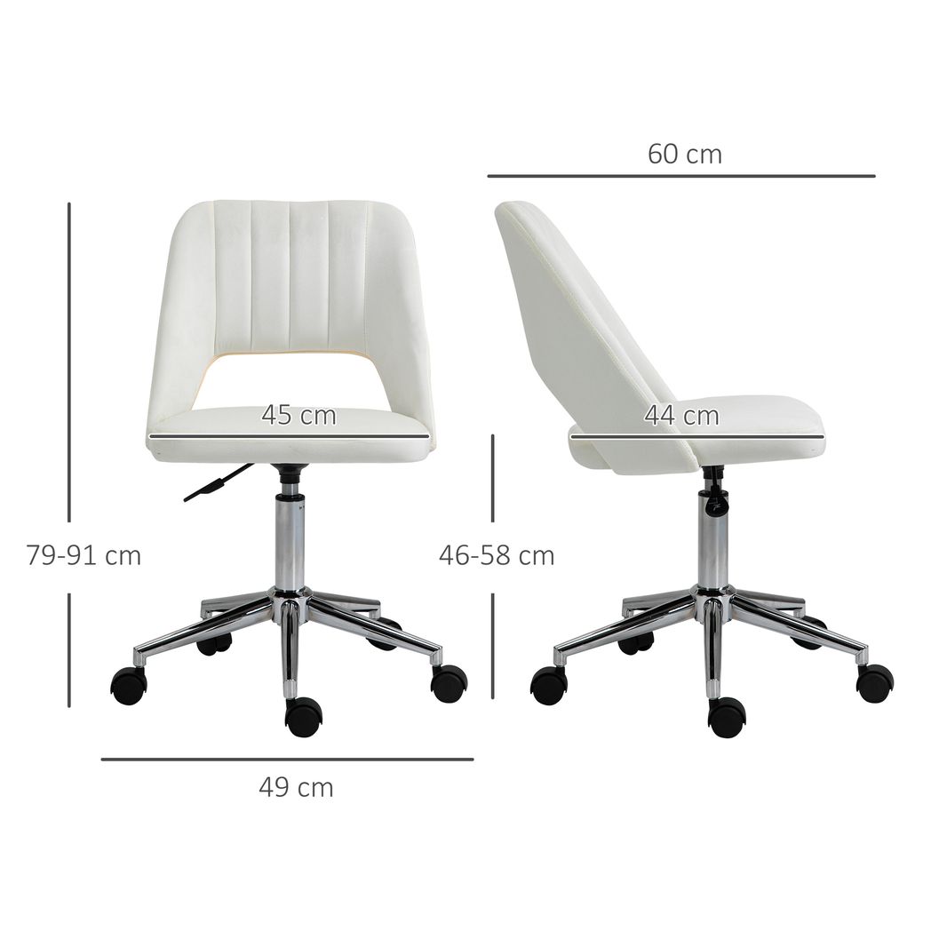 Mid-Back Swivel Home Office Chair Scallop Computer Chair